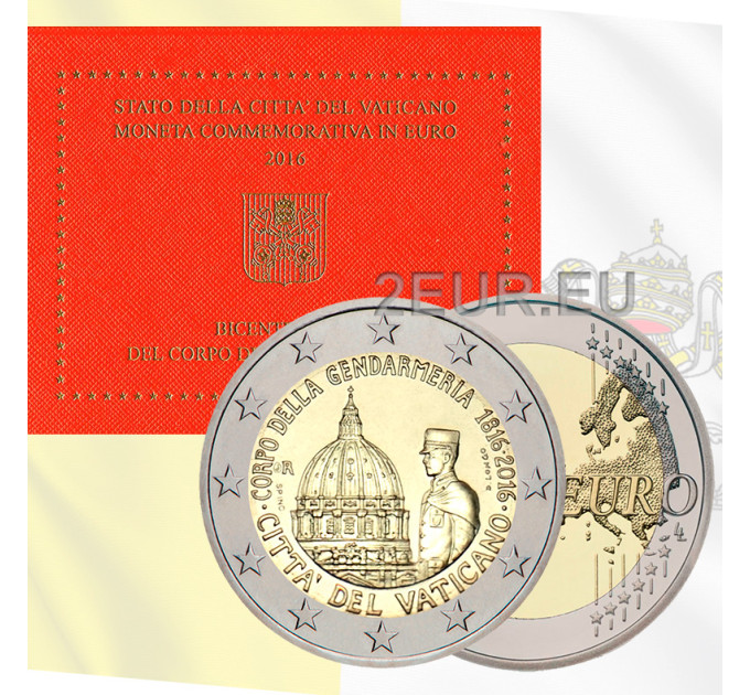 Vatikan 2 Euro BU 2016 - 200. Jahrestag des Korps der Gendarmerie der Vatikanstadt