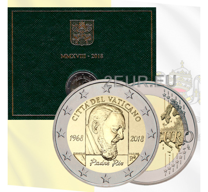 Vatikan 2 Euro BU 2018 - 50. Todestag von Pater Pio