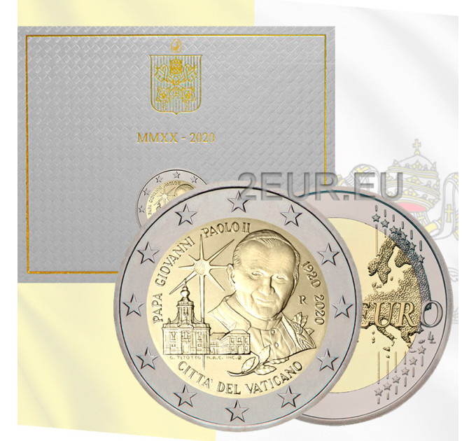 Vatikan 2 Euro BU 2020 - 100. Geburtstag von Papst Johannes Paul II