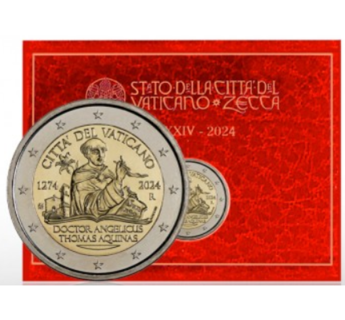 Vatikan 2 Euro BU 2024 – 750. Todestag des heiligen Thomas von Aquin
