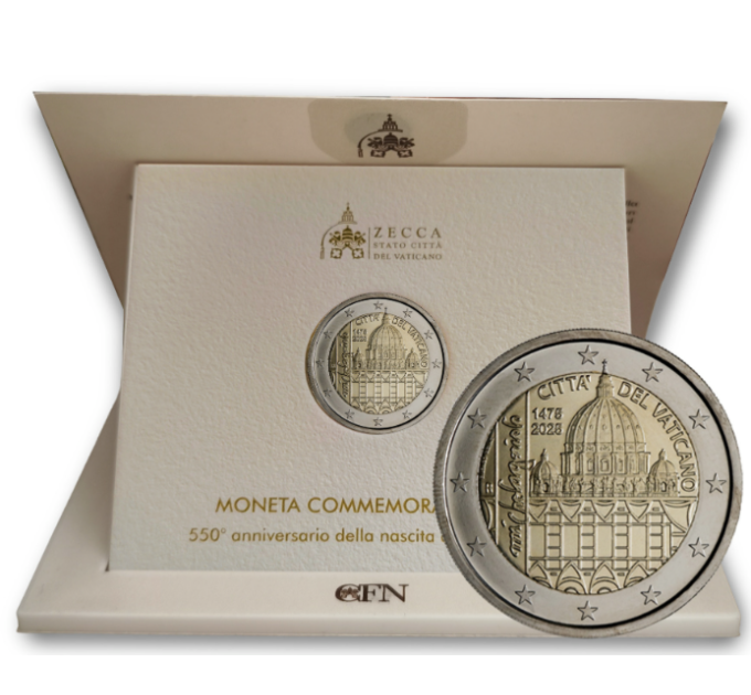 Vatikan 2 Euro BU 2025 – 550. Jahrestag von Michelangelos Geburt