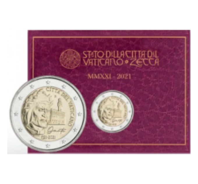 Vatikan 2 Euro BU 2021 - 700. Todestag von Dante Alighieri  