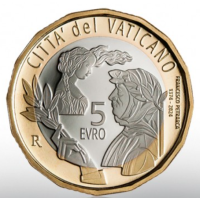 Vatikan 5 euro proof 2024 – 650 Jahre seit dem Tod von Francesco Petrarca