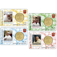 Vatikan 50 cent BU + Stempel 2024