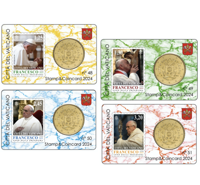 Vatikan 50 cent BU + Stempel 2024