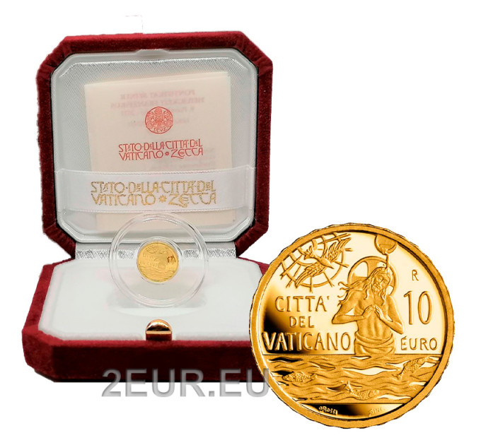 Vatikan 10 Euro Gold proof 2021 - Taufe