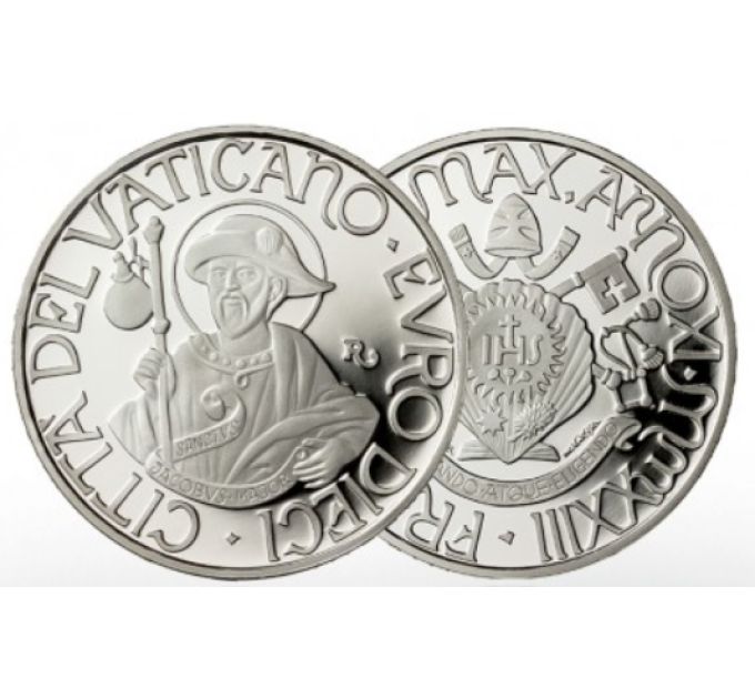Vatikan 10 Euro Silber proof 2023 - DIE ZWÖLF APOSTEL: HEILIGE. GIACOMO MAGGIORE