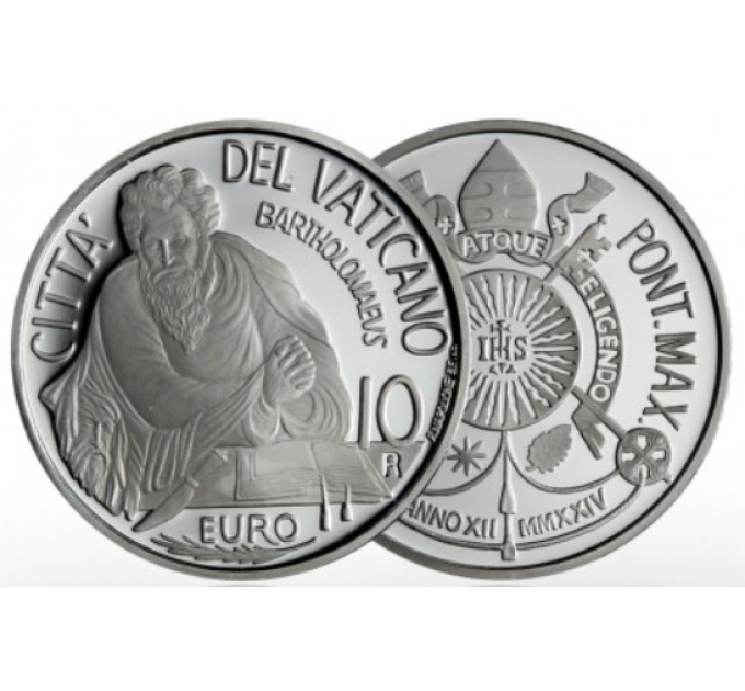 Vatikan 10 Euro Silber proof 2024 - S. BARTOLOMEO
