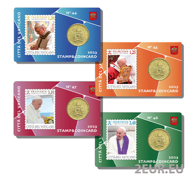 Vatikan 50 cent BU + Stempel 2023