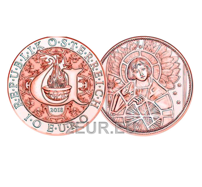  Österreich 10 Euro Münze 2018 - Uriel - Engel des Lichts