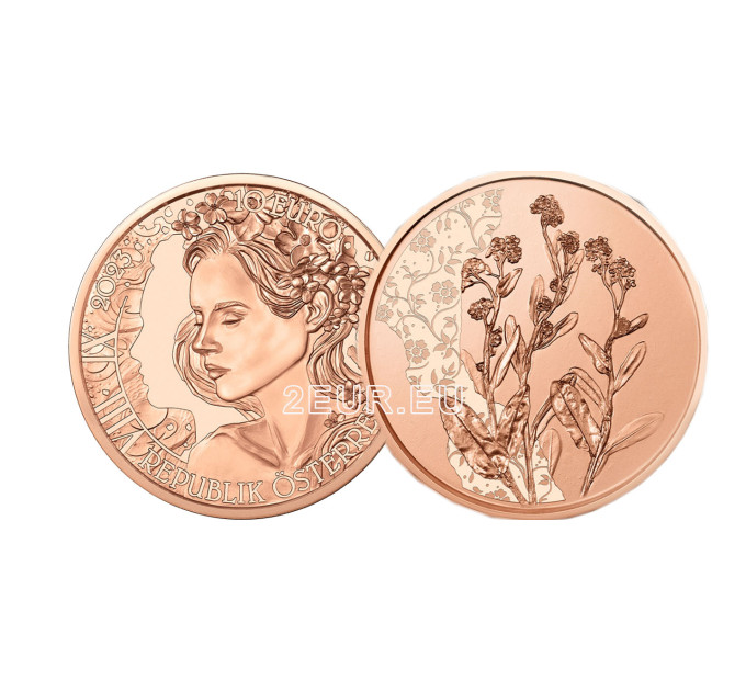 Österreich 10 Euro Münze 2023 - Das Vergissmeinnicht