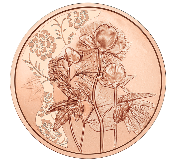 Österreich 10 Euro Münze 2024 - Pfingstrose