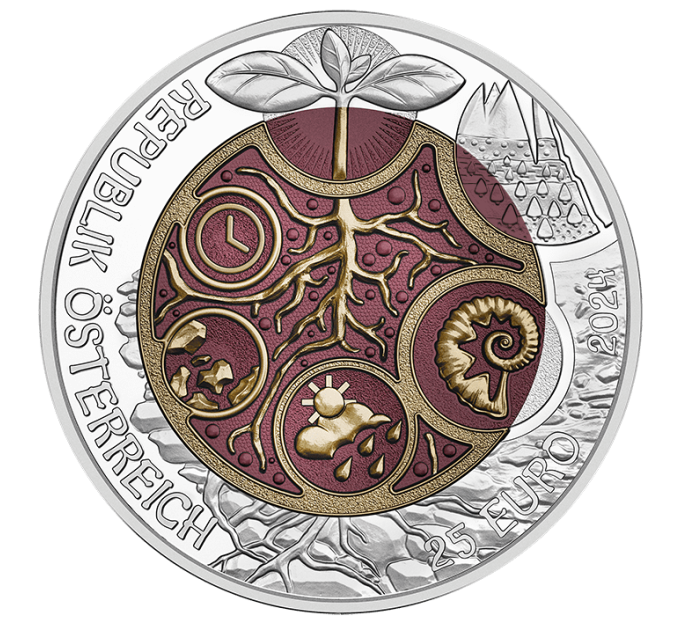 Österreich 25 Euro Silber-Niob-Münze 2024 - Edaphon