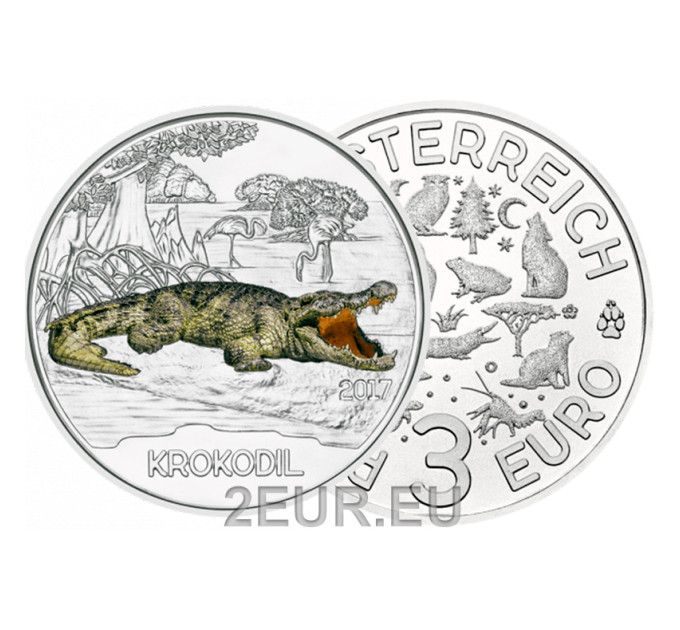 Österreich 3 Euro Münze 2017-2 - Krokodil