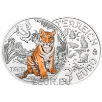 Österreich 3 Euro Münze 2017 - Tiger