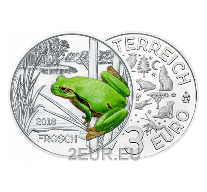 Österreich 3 Euro Münze 2018-4 - Frosch