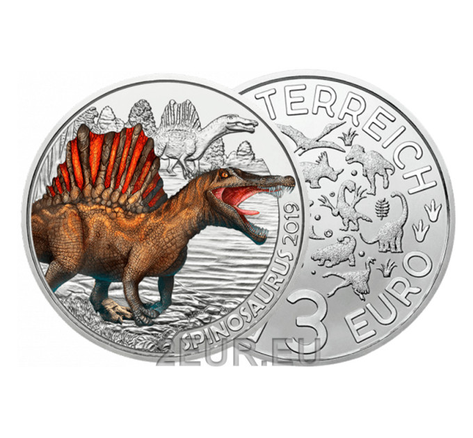 Österreich 3 Euro Münze 2019 - Spinosaurus
