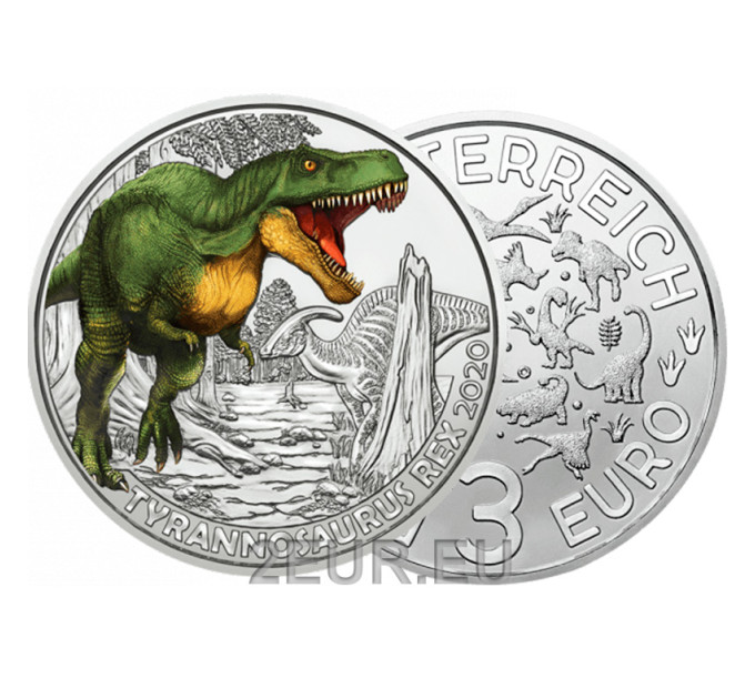 Österreich 3 Euro Münze 2020-4 - Tyrannosaurier rex