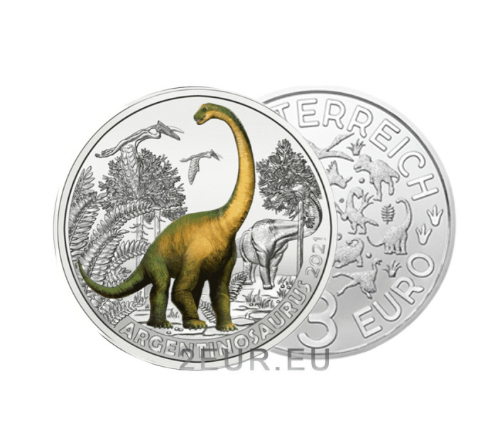 Österreich 3 Euro Münze 2021-4 - Argentinosaurus