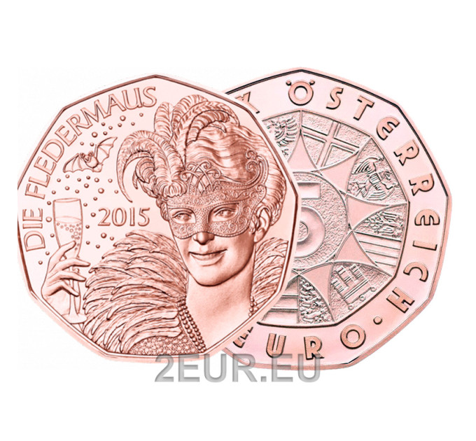 Österreich 5 Euro Münze 2015 - Die Fledermaus