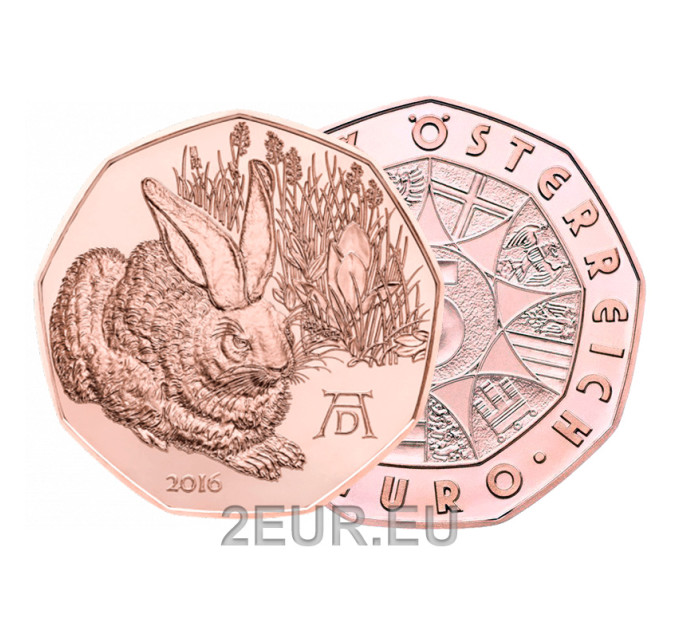 Österreich 5 Euro Münze 2016 - Hasendürer