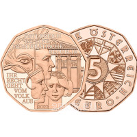 Österreich 5 Euro Münze 2022 - DEMOKRATIE
