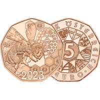 Österreich 5 Euro Münze 2023 - Der Wackeltanz - Bienen