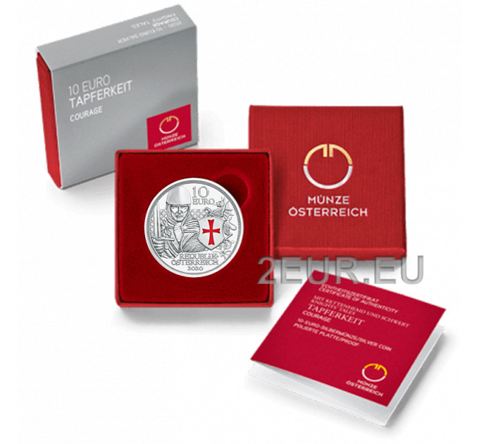 Österreich 10 Euro Silbermünze  PP 2020 - TAPFERKEIT