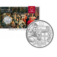  Österreich 10 Euro Silbermünze 2021 - BRÜDERLICHKEIT
