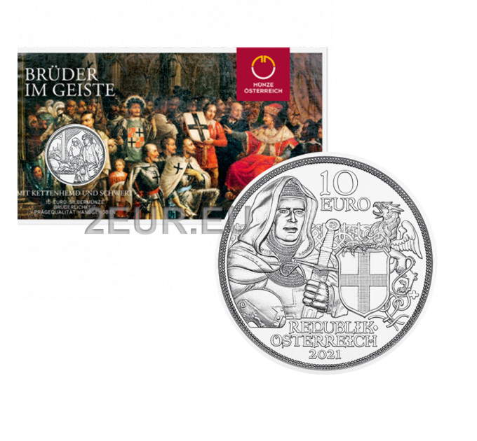  Österreich 10 Euro Silbermünze 2021 - BRÜDERLICHKEIT