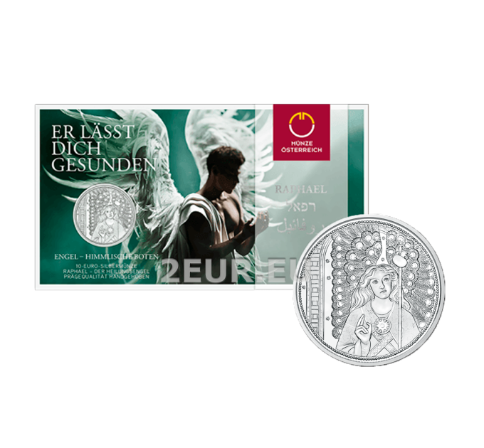  Österreich 10 Euro Silbermünze 2018 - Raphael – Der heilende Engel