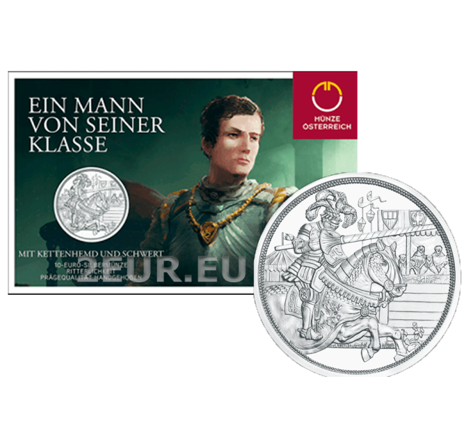  Österreich 10 Euro Silbermünze 2019 - RITTERLICHKEIT