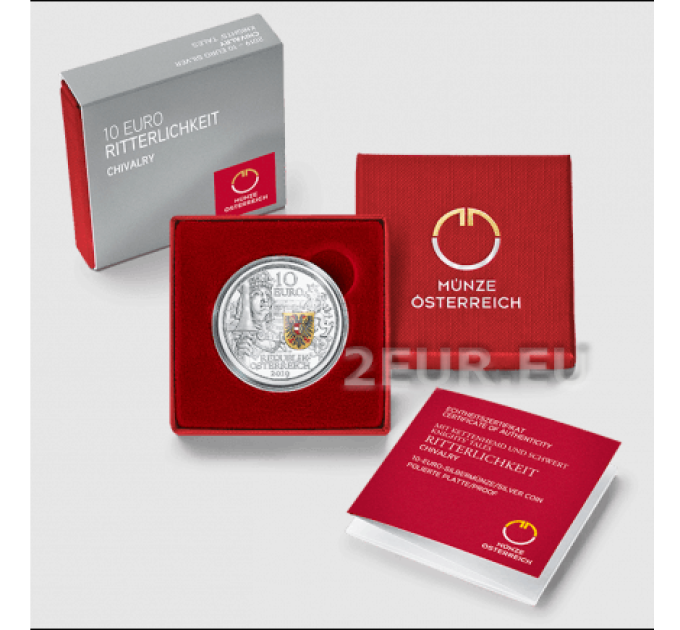 Österreich 10 Euro Silbermünze PP 2019 - RITTERLICHKEIT