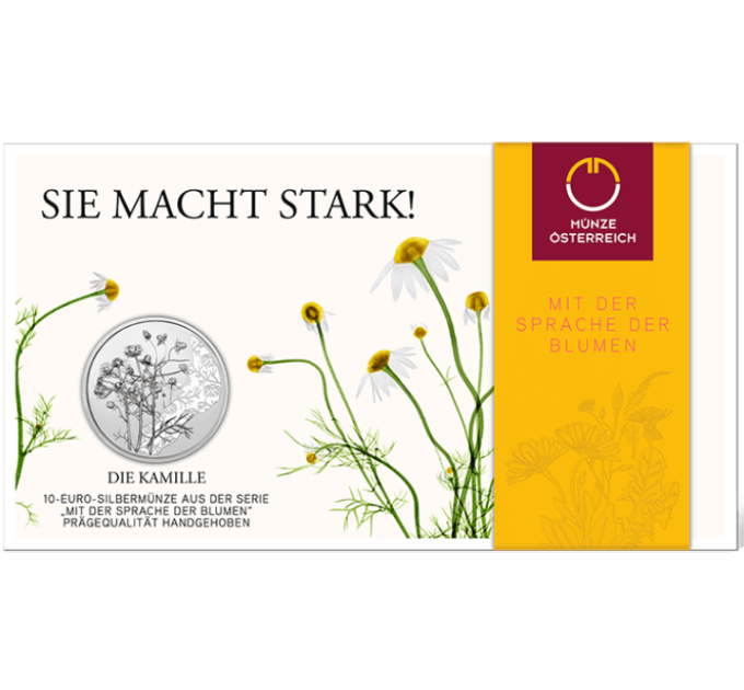 Austria 10 euro Silbermünze 2023 - DIE KAMILLE