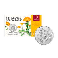 Austria 10 euro Silbermünze 2022 - DIE RINGELBLUME 