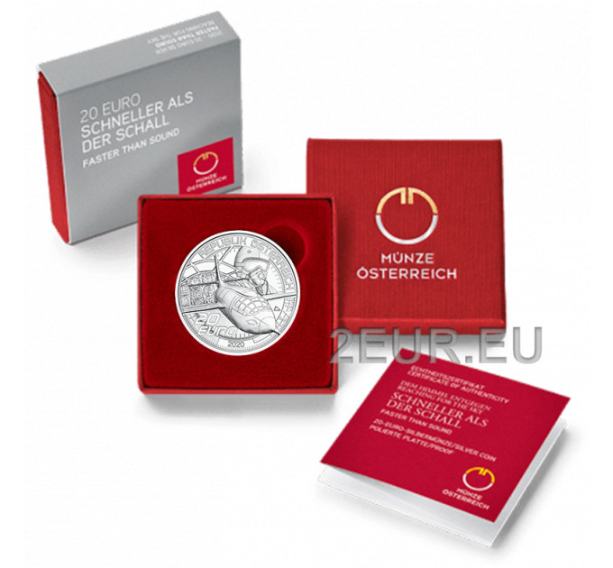 Österreich 20 Euro Silbermünze 2020 - Schneller als Schall