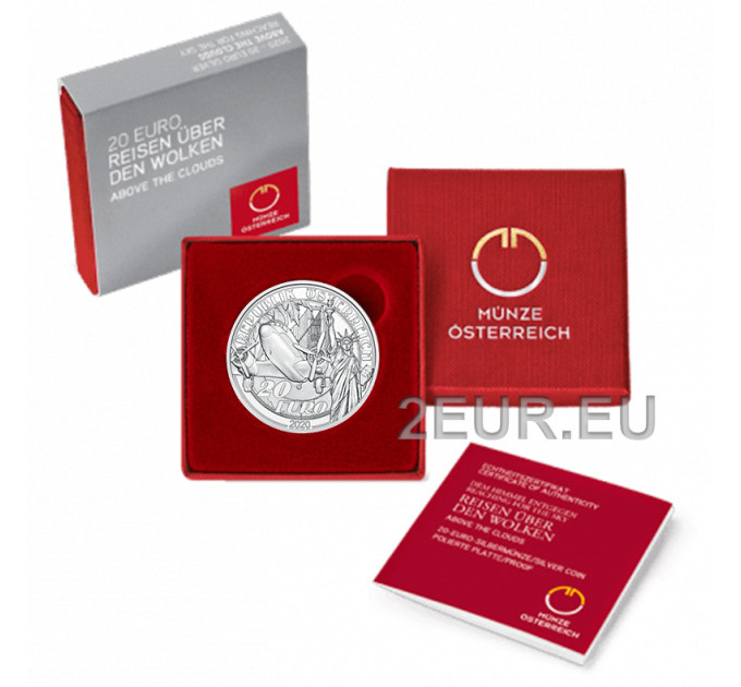 Österreich 20 Euro Silbermünze 2020 - Über den Wolken