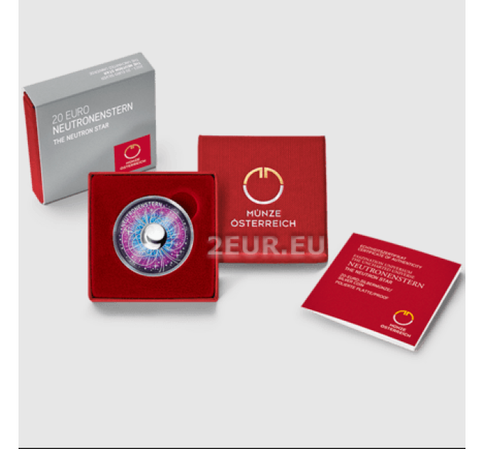 Österreich 20 Euro Silbermünze 2023 – Das unbekannte Universum – Der Neutronenstern