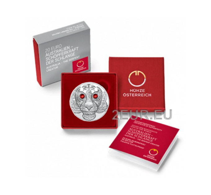 Österreich 20 Euro Silbermünze 2022 – Eyes of the World – Asien – Die Macht des Tigers