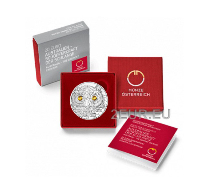 Österreich 20 Euro Silbermünze 2021 – Eyes of the World – Europa – Die Weisheit der Eule