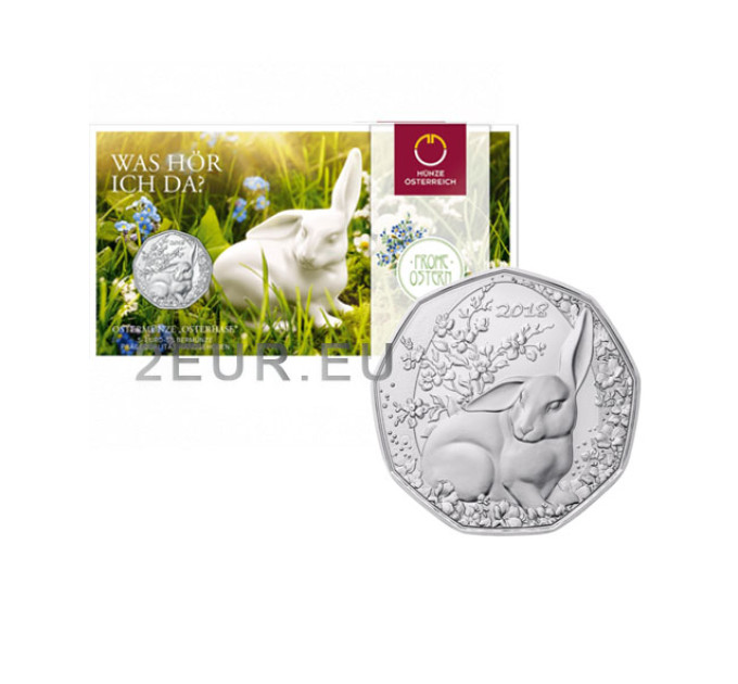 Österreich 5 Euro Silbermünze 2018 - Osterhase