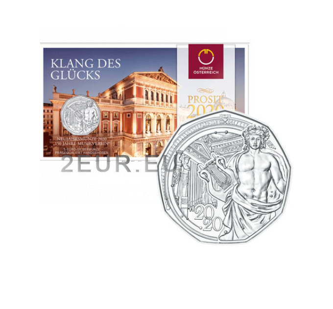 Österreich 5 Euro Silbermünze 2020 - 150 Jahre Musikverein