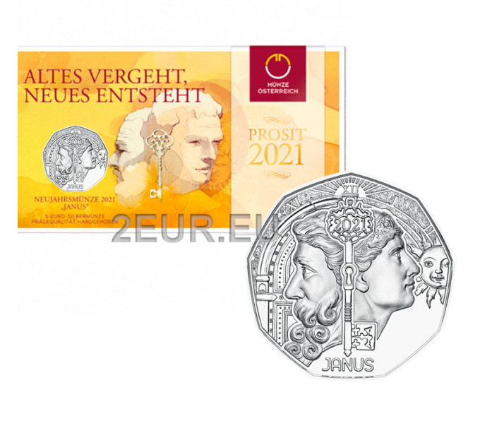 Österreich 5 Euro Silbermünze 2021 - JANUS