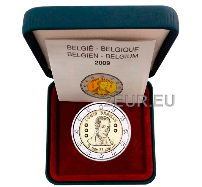 Belgien 2 euro proof 2009 - Louis Braille