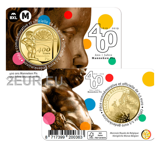Belgien 2,5 Euro BU 2019 - 400 Jahre alter Manneken Pis - FR