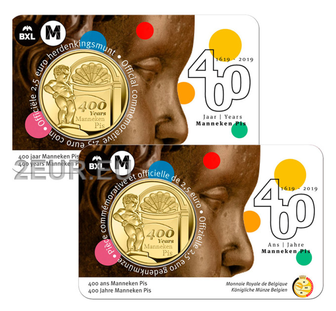 Belgien 2,5 Euro BU 2019 - 400 Jahre alter Manneken Pis - FR+NL