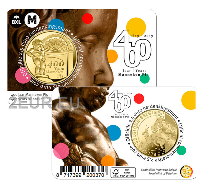 Belgien 2,5 Euro BU 2019 - 400 Jahre alter Manneken Pis - NL
