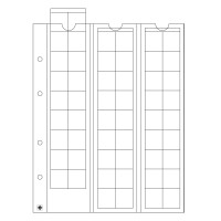 Münzblatt - OPTIMA (LEUCHTTURM) - 54 MÜNZEN bis 20 mm Ø, klar