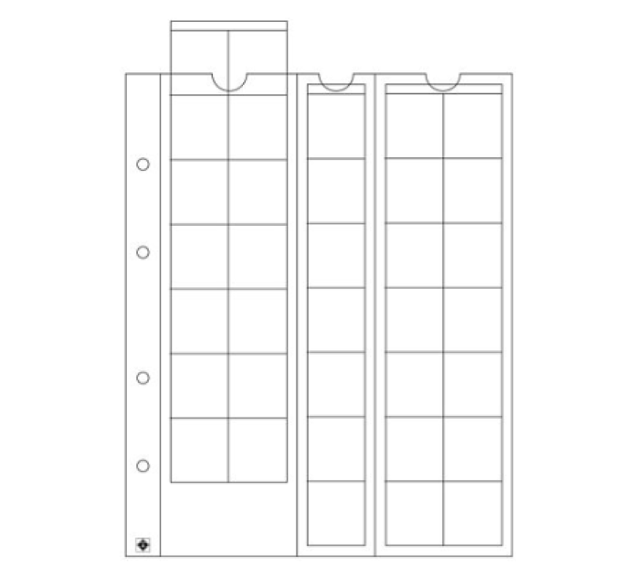 BLATT FÜR 2 EURO-MÜNZEN - OPTIMA (LEUCHTTURM) - 35 MÜNZEN