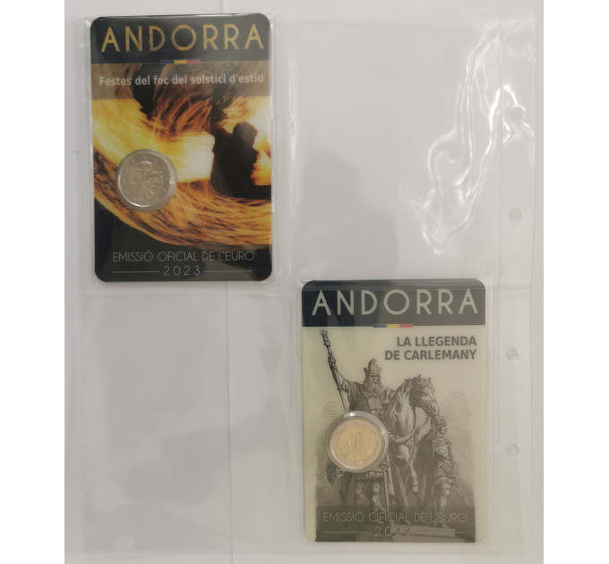 Bogen für 2 Euro Münzen - Andorra und San Marino